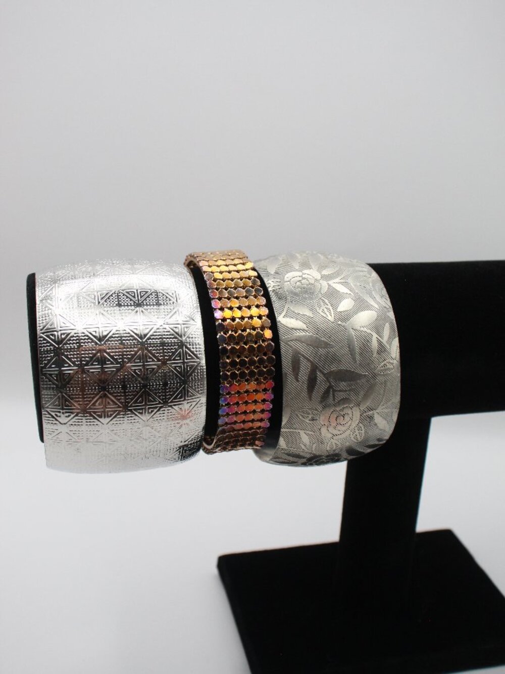 3 Metal Bangle Bracelets